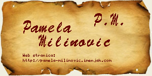 Pamela Milinović vizit kartica